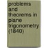 Problems And Theorems In Plane Trigonometry (1840)