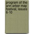 Program of the Ann Arbor May Festival, Issues 6-10