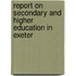 Report On Secondary And Higher Education In Exeter
