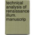 Technical Analysis of Renaissance Illum. Manuscrip