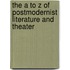 The A to Z of Postmodernist Literature and Theater