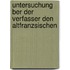 Untersuchung Ber Der Verfasser Den Altfranzsischen