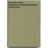 Versuch Eines Bremisch-Niederschsischen Wrterbuchs by Eberhard Tiling