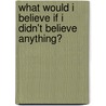 What Would I Believe If I Didn't Believe Anything? door Kent Ira Groff