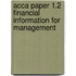 Acca Paper 1.2 Financial Information For Management