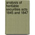 Analysis Of Heritable Securities Acts 1845 And 1847