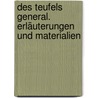 Des Teufels General. Erläuterungen und Materialien door Carl Zuckmayer