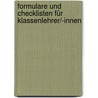 Formulare und Checklisten für Klassenlehrer/-innen by Anne Frieß