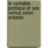 Le Veritable Politique Et Ses Vertus Selon Aristote