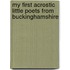 My First Acrostic Little Poets From Buckinghamshire