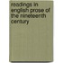 Readings In English Prose Of The Nineteenth Century