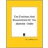 The Position And Possibilities Of The Masonic Order