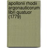 Apollonii Rhodii Argonauticorum Libri Quatuor (1779) door Rhodius Apollonius