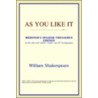 As You Like It (Webster's Spanish Thesaurus Edition) door Reference Icon Reference