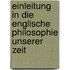 Einleitung In Die Englische Philosophie Unserer Zeit