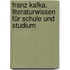 Franz Kafka. Literaturwissen für Schule und Studium