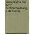 Lernzirkel in der Box: Rechtschreibung, 7./8. Klasse