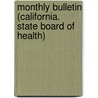 Monthly Bulletin (California. State Board Of Health) door Anonymous Anonymous