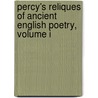 Percy's Reliques Of Ancient English Poetry, Volume I door Percy Thomas