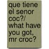 Que tiene el senor Coc?/ What Have You Got, Mr Croc?