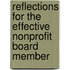 Reflections For The Effective Nonprofit Board Member