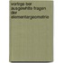Vortrge Ber Ausgewhlte Fragen Der Elementargeometrie