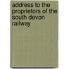 Address to the Proprietors of the South Devon Railway door South Devon Railway
