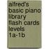 Alfred's Basic Piano Library Flash Cards Levels 1A-1B