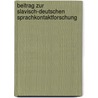 Beitrag zur slavisch-deutschen Sprachkontaktforschung by Ernst Eichler