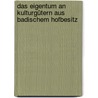 Das Eigentum an Kulturgütern aus badischem Hofbesitz door Adolf Laufs