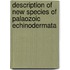 Description Of New Species Of Palaozoic Echinodermata