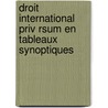 Droit International Priv Rsum En Tableaux Synoptiques door G. Jollivet