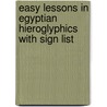 Easy Lessons In Egyptian Hieroglyphics With Sign List by Sir Ernest Alfred Wallis Budge