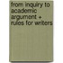 From Inquiry to Academic Argument + Rules for Writers