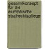 Gesamtkonzept für die Europäische Strafrechtspflege