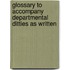 Glossary To Accompany Departmental Ditties As Written