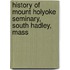 History of Mount Holyoke Seminary, South Hadley, Mass
