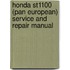Honda St1100 (Pan European) Service And Repair Manual