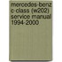 Mercedes-Benz C-Class (W202) Service Manual 1994-2000