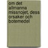 Om Det Allmanna Missnojet, Dess Orsaker Och Botemedel