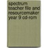 Spectrum Teacher File And Resourcemaker Year 9 Cd-Rom
