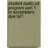 Student Audio Cd Program Part 1 To Accompany Que Tal?