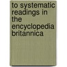 To Systematic Readings in the Encyclopedia Britannica door James Baldwin