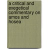 A Critical And Exegetical Commentary On Amos And Hosea door Onbekend