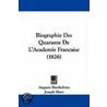 Biographie Des Quarante De L'Academie Francaise (1826) door Leon Vidal