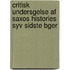 Critisk Undersgelse Af Saxos Histories Syv Sidste Bger