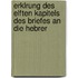Erklrung Des Elften Kapitels Des Briefes an Die Hebrer