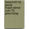 Festschrift für Georg Maier-Reimer zum 70. Geburtstag by Unknown