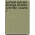 Gotthold Ephraim Lessings Smtliche Schriften, Volume 1