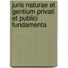 Juris Naturae Et Gentium Privati Et Publici Fundamenta door Guglielmo Audisio